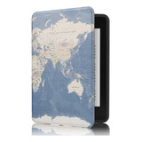Capa Kindle Paperwhite Wb Ultra Leve Auto Liga des Cor Mapa Mundi