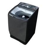 Capa Lavadora Brastemp 16kg Bwk Bwd Zíper Transparente Preta