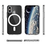 Capa Magnética Transparente Projetada Para IPhone Xs Max Compatível Com Carregador MagSafe Suporte Magnético Para Carregamento Sem Fio