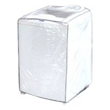 Capa Máquina De Lavar Roupas Pvc Transparente M 10kg À 14kg
