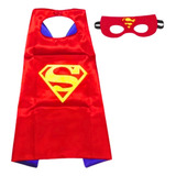 Capa máscara Infantil Personagem Super Homem Cor Heróis Superman
