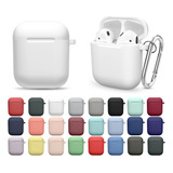 Capa Mosquetão Capinha Silicone Para AirPods 1 E 2 Protege