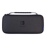 Capa Oled Hori Para Nintendo Switch Bolsa Slim Touch Cor Preta