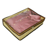 Capa Organizador Tnt 40x27x10 Porta Camisa Vestido Roupa Cor Bege