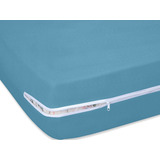 Capa P Colchão Casal Malha Queen 30cm Altura Zíper 100 ALG