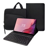 Capa P Tablet Lenovo M9 Teclado Bluetooth Caneta Touch Cor Preto