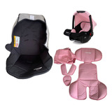 Capa Para Bebê Conforto Voyage Beta Rosa Completa Com Capota