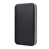 Capa Para CD Alavisxf Xx Suporte De CD De Plástico Rígido Com Capacidade De 96 Suporte De Armazenamento De Disco De DVD Protetor Portátil Com Zíper CD E DVD Organizador De Armazenamento Para Carro Casa Viagem Black 72 72 Capacity