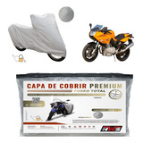 Capa Para Cobrir Moto Premium Forrada M Impermeável Prata