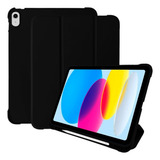 Capa Para iPad 10 2022 Smart Silicone Porta Pen Anti Impacto