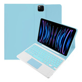 Capa Para iPad Pro 12 9 2022 Com Teclado E Touchpad Colorido