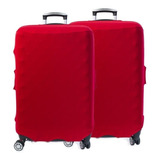 Capa Para Mala De Viagem Kit 2 malha Neoprene Vermelha