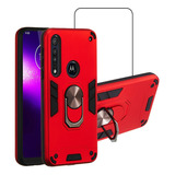 Capa Para Motorola One Macro G8 Play Hard Com Película De Vi