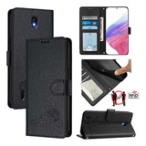 Capa Para Nokia C01 Plus Cat Rfid Carteira Flip Cover Cartão