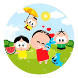 Capa Para Painel Redondo 50cm Tema Monica Brinquedos Desenho