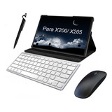 Capa Para Tablet Tab A8 10 5 X200 Teclado Caneta Mouse
