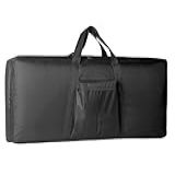 Capa Para Teclado Estofada Luxo 8mm 5 8 Com Bolso Alça De Mão E De Costas