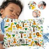 Capa Para Travesseiro Infantil Safari Impermeável Antialérgico Protetor Macio E Silencioso