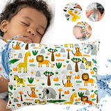 Capa Para Travesseiro Infantil Safari Impermeável Antialérgico Protetor Macio E Silencioso