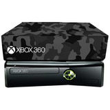 Capa Para Xbox 360 Slim E Super Slim Camuflada Cinza