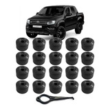 Capa Parafuso Roda Kit Com 20 Peças Chave 19mm Vw Amarok