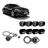 Capa Pino Preto Para Bico Valvula De Roda Mercedes Classe C