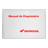 Capa Porta Manual Honda Moto Pvc
