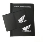Capa Porta Manual Proprietário Honda Moto   Porta Doc 