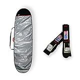 CAPA PRANCHA FUNBOARD REFLETIVA E ACOLCHOADA 7 0 A 7 4 FITA RACK 5M MAORI EXTREME