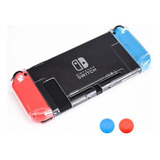 Capa Proteção Acrílico Para Nintendo Switch V2 Par De Grip