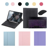 Capa Protectora iPad 9 8 7 Con Ratón Y Teclado Retroilumina