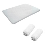 Capa Protetora 2 Lençóis Colchão Mini Berço Portátil Safety