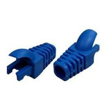 Capa Protetora Borracha Conector Rj45 Azul Cat5e Cat6 C 50