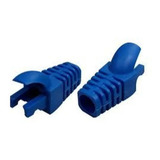 Capa Protetora Borracha Conector Rj45 Azul Cat5e Cat6 C 50