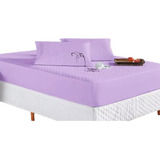 Capa Protetora Colchão Queen Size Box Impermeável Elástico Cor Lilás