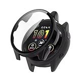 Capa Protetora Com Película Compatível Com Garmin Forerunner 165 Ou 165 Music Cor Preta