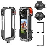 Capa Protetora De Metal Para Acessórios Insta360 X4 Moldura Utilitária Multifuncional Insta 360 X4 Capa Rígida De Alumínio Antiarranhões Com Protetor De Tela De Proteção De Lente De Silicone