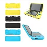 Capa Protetora De Silicone De Borracha Macia Para Console Nintendo New 2DS XL LL Capa Protetora De Corpo Inteiro Preto 