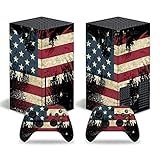 Capa Protetora De Vinil Para O Console Microsoft Xbox Series X A Bandeira Dos Estados Unidos Xbox Series X Skins Adesivo Com Dois Adesivos De Controle Sem Fio Gratuitos