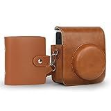 Capa Protetora Para Câmera Híbrida Digital Instantânea Fujifilm Instax Mini EVO Bolsa De Couro PU Marrom2 