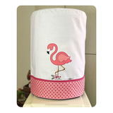 Capa Protetora Para Galão D água 10 Litros Bordado Flamingo