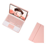 Capa Protetora Para iPad Pro11 Com Teclado Touch Bluetooth Cor Rosa Teclado Touchpad