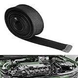 Capa Protetora Térmica De 1200 Graus Envoltório De Exaustão De Mangueira De 10FT 25 Mm 1 Rolo De Protetor De Calor De Fio De Vela De Ignição Para Carro E Mangueira De Fio Automático Cabo De Freio Preto