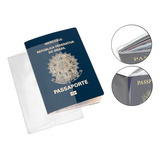 Capa Pvc Transparente Passaporte Com Bolso