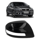Capa Retrovisor Civic 2012 2013 2014 2015 2016 Preta C Furo