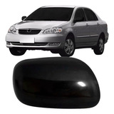 Capa Retrovisor Corolla 2003 2004 2005 2006 2007 Preto Liso