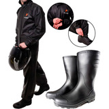 Capa Roupa Chuva Preta Moto Motoqueiro