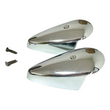 Capa Seta Metal Cromado Pisca Dianteiro Fusca Par