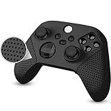 Capa Skin Case Protetora De Silicone Antiderrapante 2 Grips Compatível Com Controle Manete Xbox Series X S Preto 