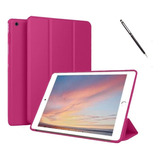 Capa Smart Para iPad 5 Air Caneta Touch A1474 A1475 A1476 Cor Rosa